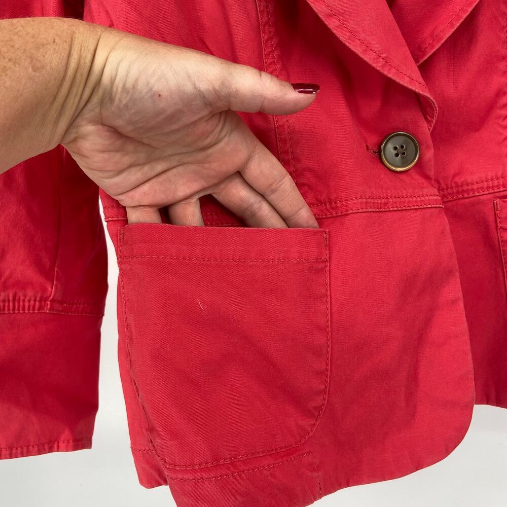 Cabi Blazer Jacket Size 8 Red Single Button Notch… - image 7